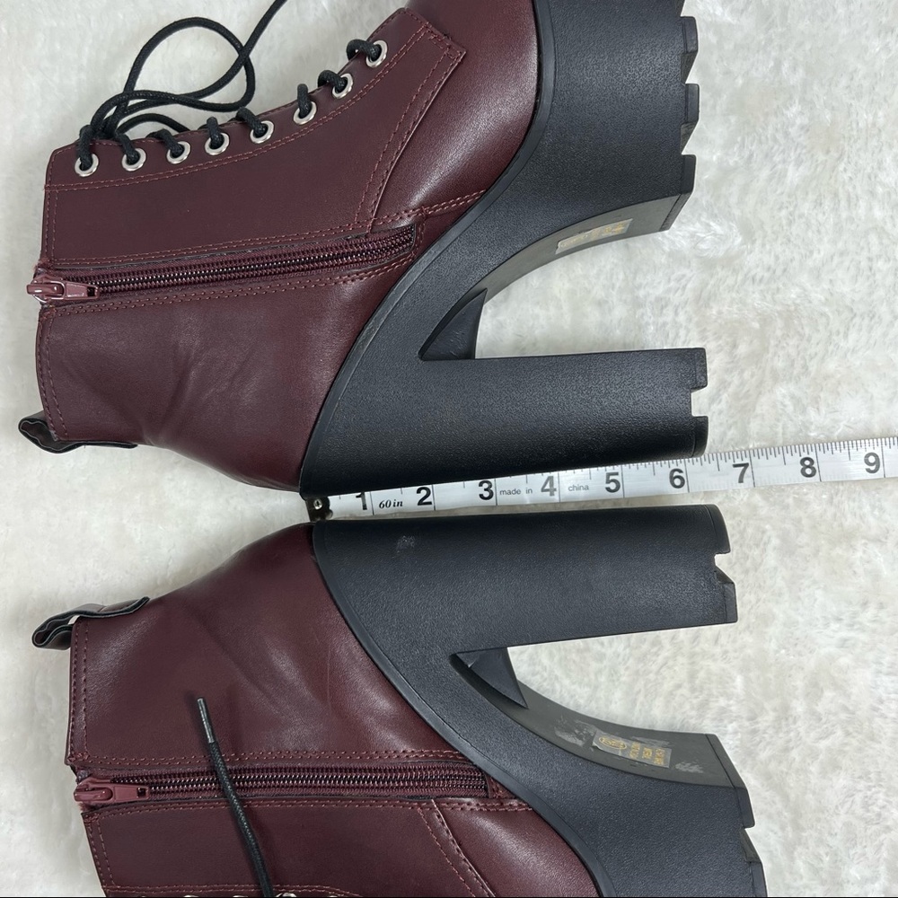 Platform combat style boots vegan leather in cordoba. - Picture 8 of 11